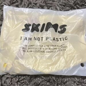 NWT Skims Jelly Sheer Dipped Thong - Yellow Topaz sz 4X